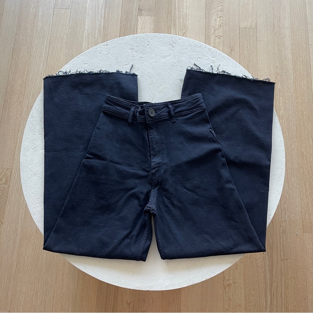 High Rise Wide-Leg Dark Blue Denim Jeans Zara Women’s Size 6